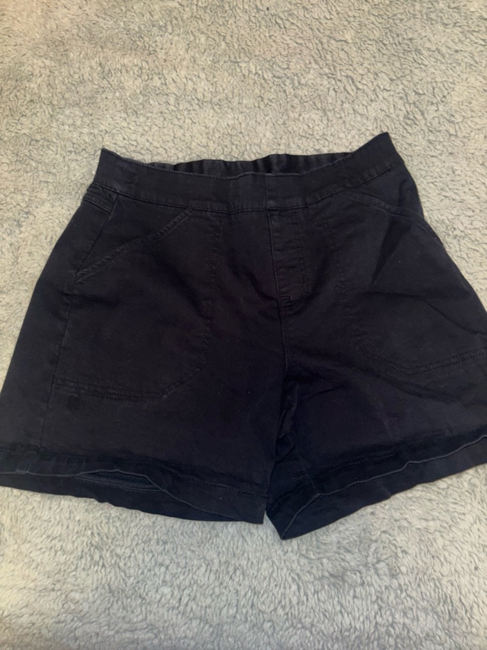 Nautica Black High-Waist Knit Shorts